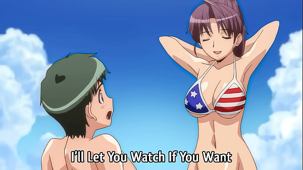 Hentai – Older Stepsister Goes Topless at the Beach! [Uncensored] [Subtitled]