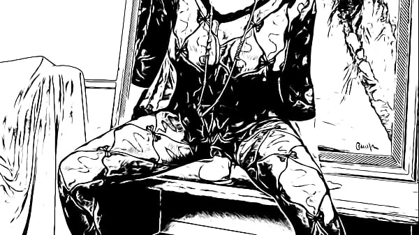 Granny pussy fucking from all sides in cartoon style