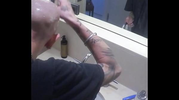 Watch me (Vilja) take control of my transformation, shaving my head and pussy smooth to be a perfect hairless fucktoy