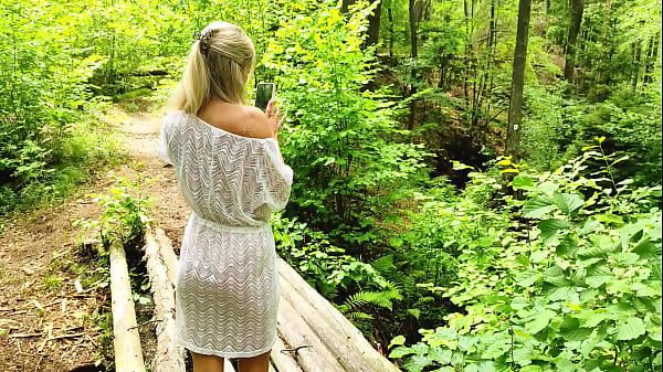 I fell behind my group in the forest. And she was fucked by a forester.