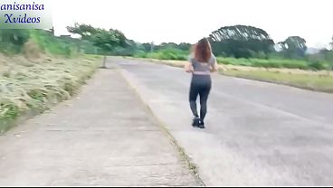 Liat cewek bohay joging malah di ajakin blowjob smpai muncrat