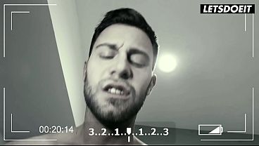 Sloppy Two-Girl Blowjob at the Office… Spit Dripping Off Both Their Chins